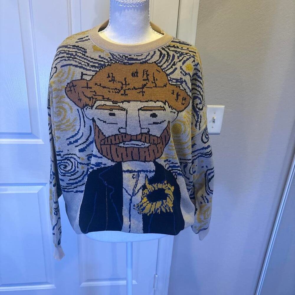 Van gogh sweater with graphic